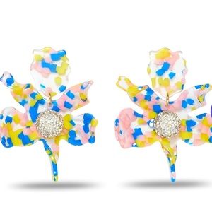 Lele Sadoughi Confetti Crystal Lily Earrings